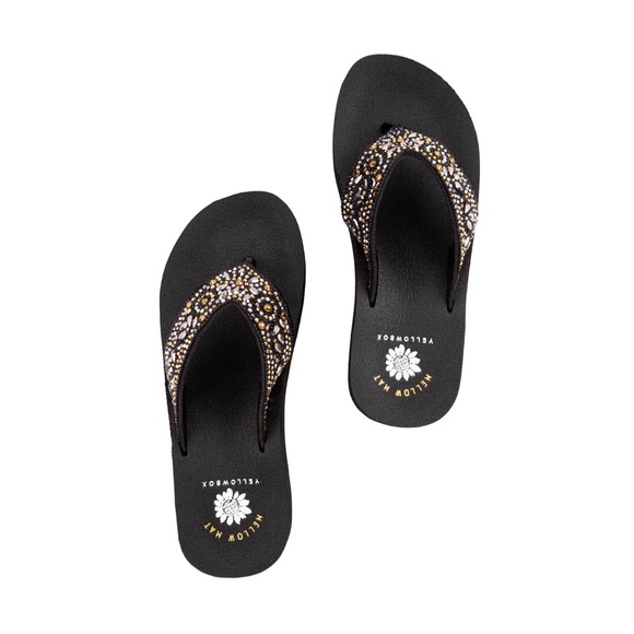 Yellow box multi metallic platform leather sandal new 7 m - Picture 3 of 7